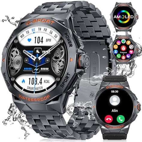 Militar Reloj Inteligente Hombre Con Llamada Bluetooth Actividad