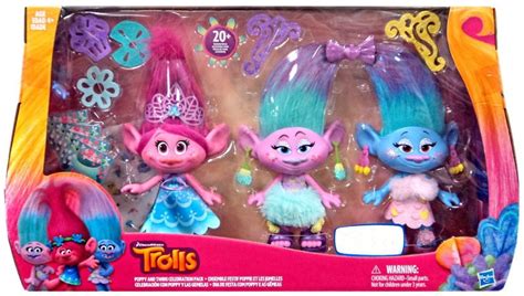 Trolls Poppy And Twins Celebration Figure 3 Pack