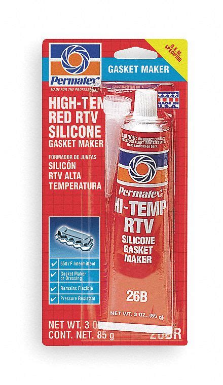 PERMATEX High Temp RTV Silicone Sealant 65 To 650F Temp Range