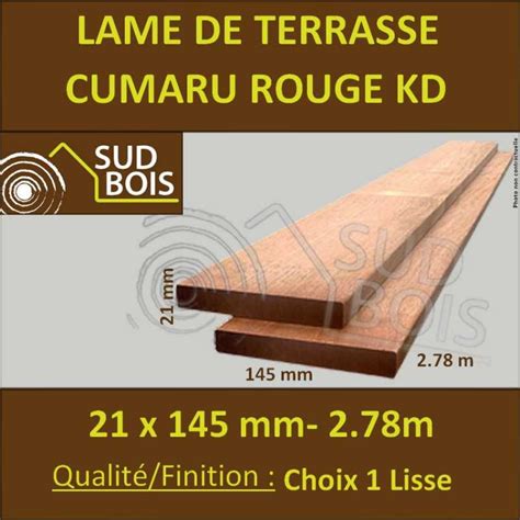 Promo Lame De Terrasse Cumaru Kd X Lisse Faces M Sud Bois