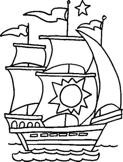 Dibujo De Barco Para Colorear Y Pintar 49456