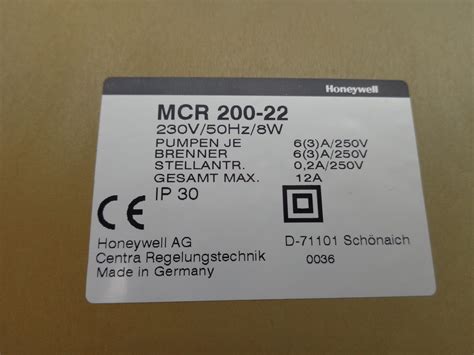 Honeywell MCR 200 Centra MCR 200 MB1 MCR 200 22 Sockel MCR 200 22