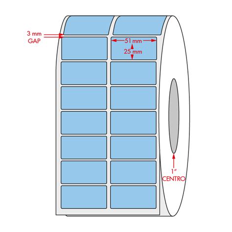 Etiqueta Adhesiva Azul 51x25 Mm Escritorio Rkl Soluciones En Etiquetas