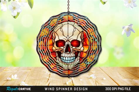 Halloween Skull Wind Spinner Png Graphic By Regulrcrative Creative