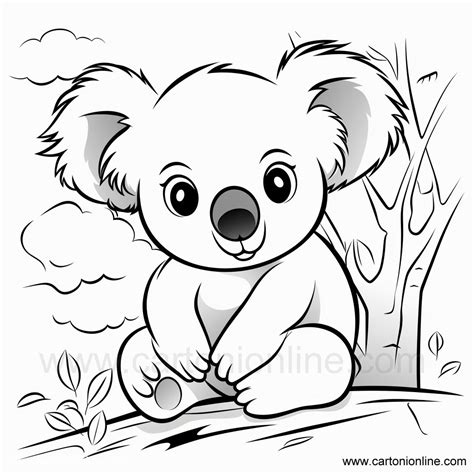 Dibujo 38 De Koala Para Colorear