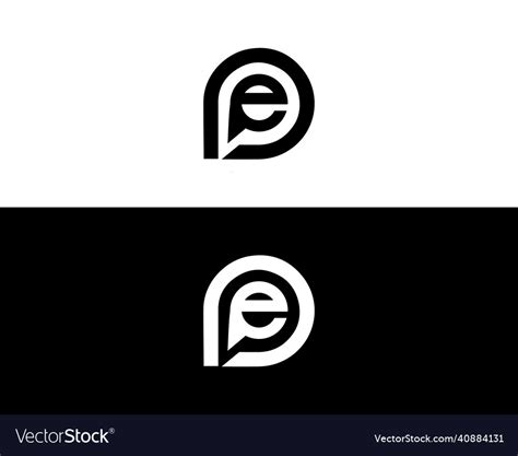 letter pe  ep logo royalty  vector image
