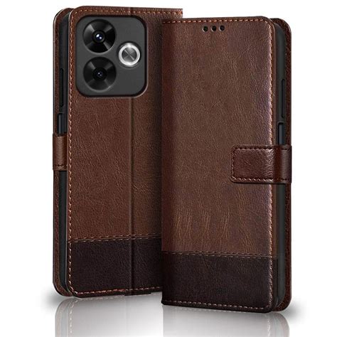 Thetkart Flip Back Cover Case For Mi Redmi 13 5g Poco M6 Plus 5g Dual Color Leather