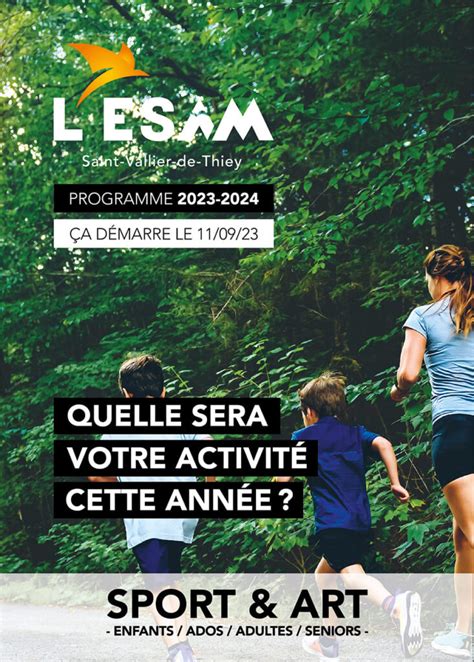 Abonnements Annuels Sport Et Art L ESAM Saint Vallier De Thiey