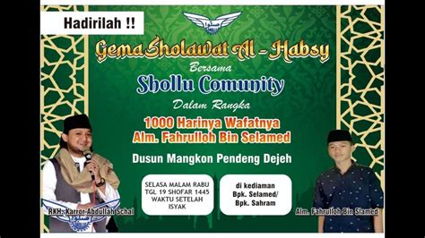 MANGKON BANDANG DAJAH BERSHOLAWAT DALAM RANGKA 1000 HARI WAFATNYA ALM