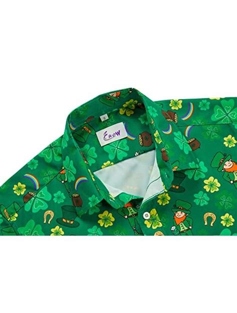 Buy Euow St Patrick S Day Hawaiian Shirt For Men Irish Printed Casual