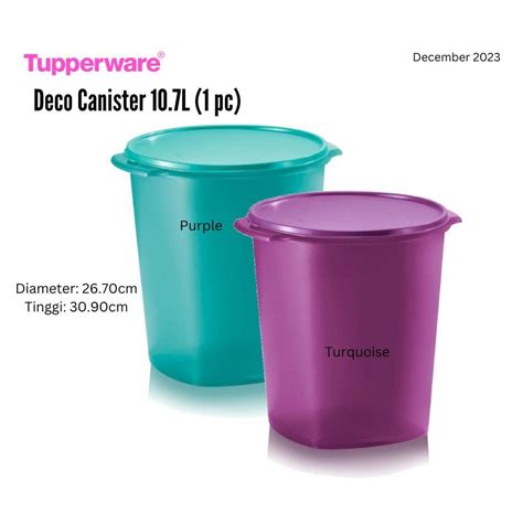 Tupperware Deco Canister 11 0L Jumbo Food Container Giant Bekas Keropok