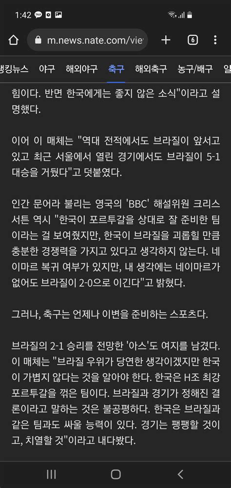 ㅈ됐다 한국vs브라질 전문가 예측떴다 Dogdripnet 개드립