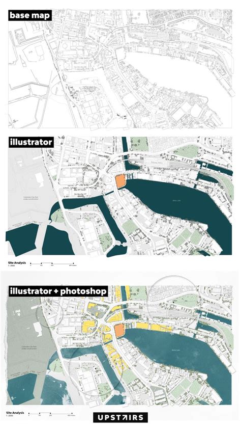 Two Maps Showing Different Locations In The City