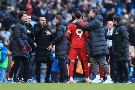 Darwin Nunez In Heated Clash With Man City Boss Pep Guardiola As Jurgen