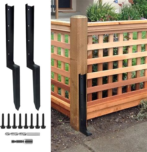 Amazon Iteve Gd Fence Post Anchor Kit Heavy Duty Steel Fence Post