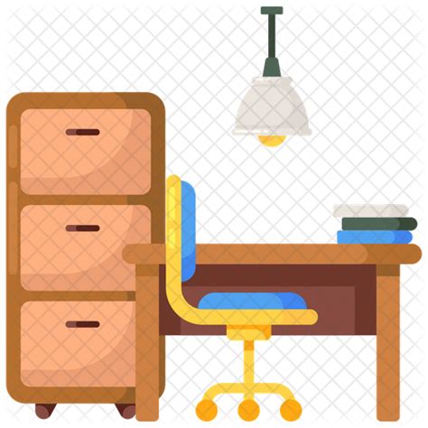 Study Room Icon Download In Flat Style