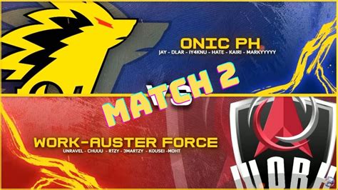 Onic Ph Vs Work Auster Match Mpl Ph S Week Day Mobile