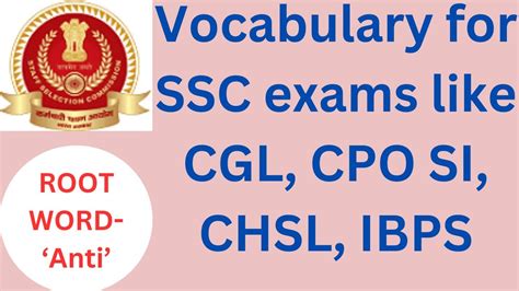 Vocabulary For Ssc Cgl Vocab For Ssc Cgl Vocab For Ssc Cpo Si Vocab