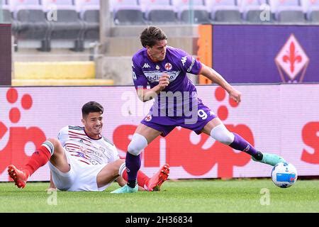 Florence Italy Th Oct Dusan Vlahovic Fiorentina Celebrates