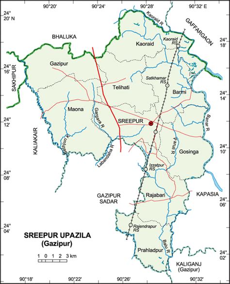 Maps Of Bangladesh Political Map Of Sreepur Upazila Gazipur District