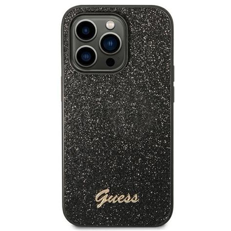 Maskica GUESS Za Apple IPhone 14 Pro Logo TPU Black Hard Case Glitter