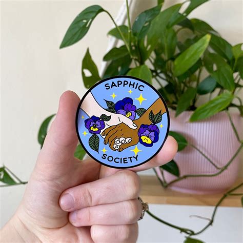 Sapphic Society Sticker Die Cut Weather Proof Vinyl Sticker Etsy Canada