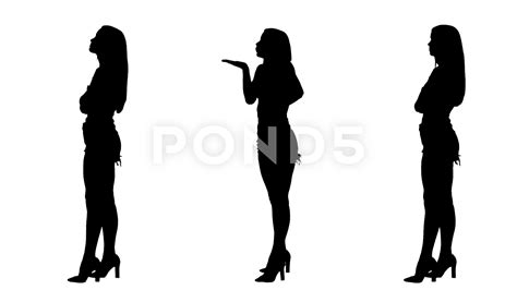 Sexy Woman Silhouette Side View