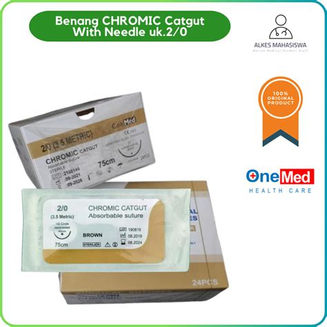 Jual Benang Catgut Chromic W Needle Benang Jahit Plus Jarum