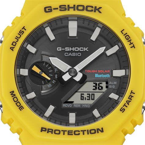 G SHOCK GA B2100C 9AER Casio Octagon Yellow CasiOak Solar Bluetooth