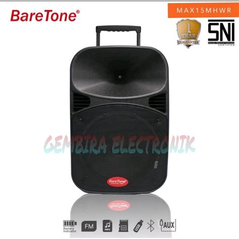 Jual Paket Speaker Karaoke Portable Baretone 15 Inch Max15mhwr Original