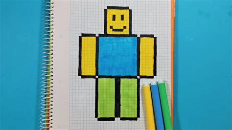 Como dibujar a ROBLOX - Personaje Pixel Art #pixel #pixelart #roblox # ...