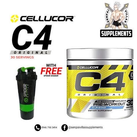 Cellucor C4 The Original Pre Workout 30servings With Free Spider Shaker