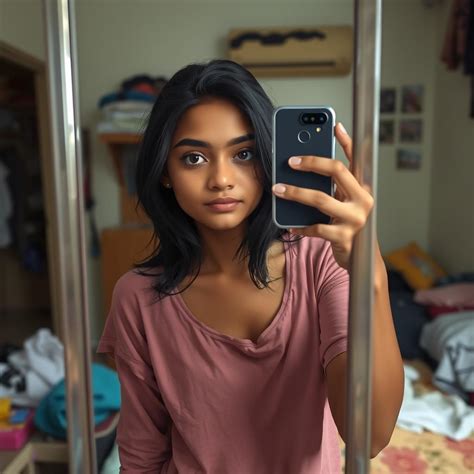 Teen Spirit Mirror Selfie Of An Indian Girl