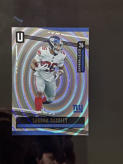 2019 Panini Unparalleled Saquon Barkley Whirl Parallel 129 EBay