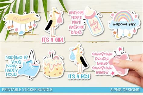 Baby Shower Sticker Bundle Baby Printable Sticker