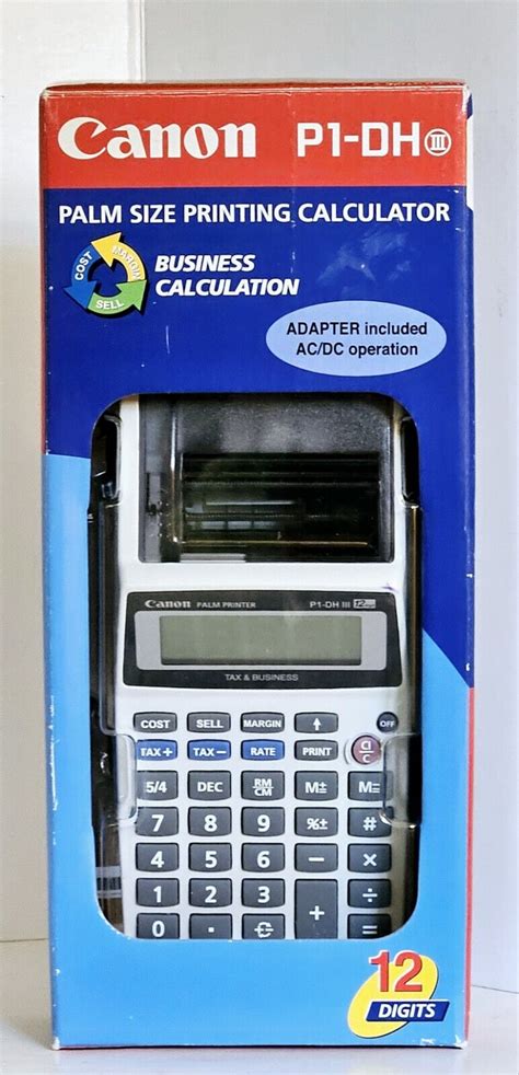 Canon Palm Printer P Dh Iii Calculator Adding Machine Ac Adapter Or