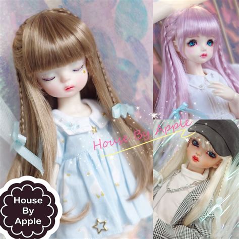 BJD Cute Long Rinka Two Braid Hair Imitation Mohair Wig For Etsy