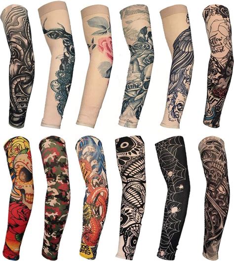 Skeleteen Fake Temporary Tattoos Sleeves Arm Cover Tattoo