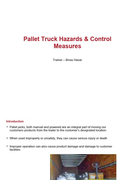 Manual Pallet Jack Training | PDF | Pallet