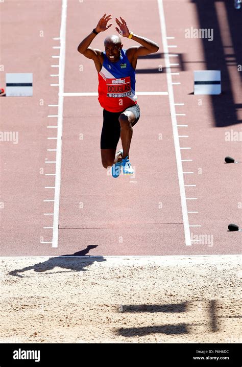 Great Britains Nathan Douglas In Action During The Mens Triple Jump