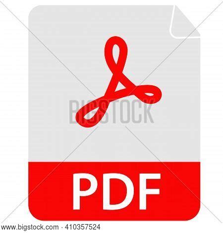 Pdf Icon On White Vector & Photo (Free Trial) | Bigstock