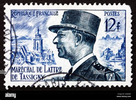 France Circa A Stamp Printed In The France Shows Marshal Jean