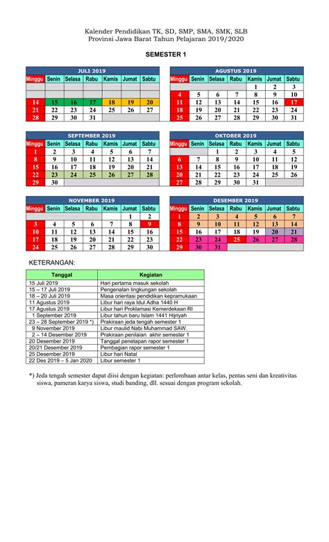 Kalender Pendidikan 20192020 Pdf