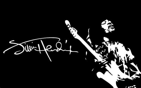 HD Wallpaper Jimmy Hendrix Stencil Illustration Men Singer Jimi