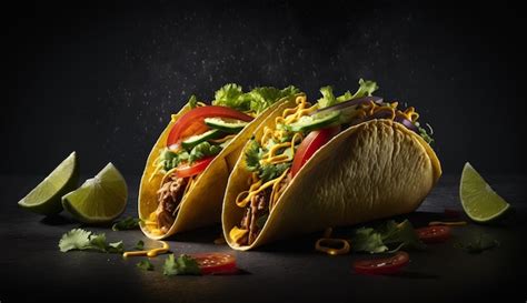 Premium Photo Sizzling Tacos With Hot Sauce