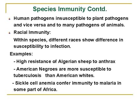 IMMUNITY IMMUNITY Resistance exhibited by the host towards