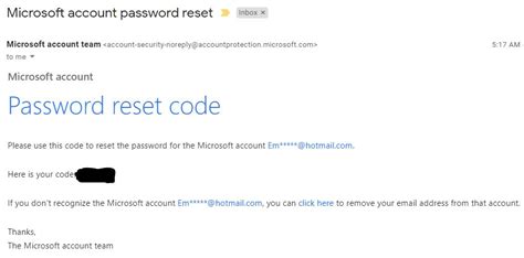 Fake Or Real Password Reset Code Email Microsoft Community