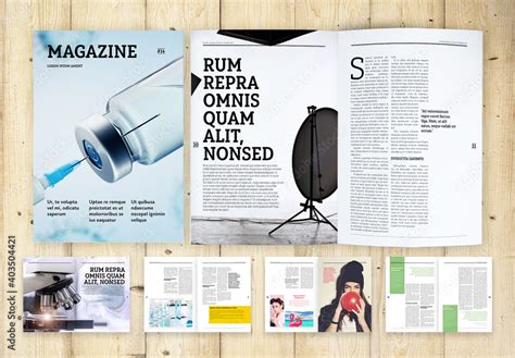 Culture And Popular Science Magazine Stock 템플릿 Adobe Stock