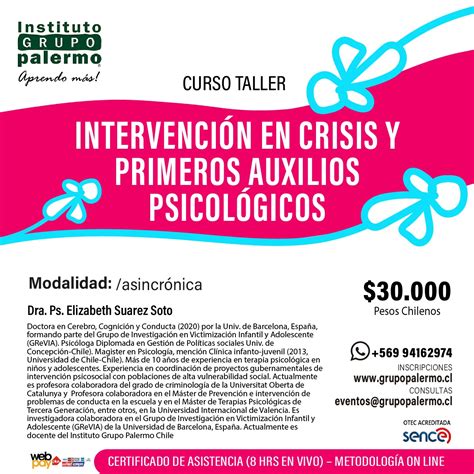 Curso Taller “intervención En Crisis Y Primeros Auxilios Psicológicos