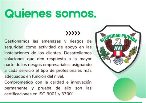 Quienes Somos Avi Seguridad Privada Sac